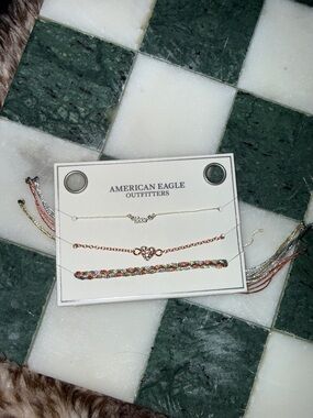 American Eagle Outfitters Multicolor Braided and Gold-Tone Bracelet Set